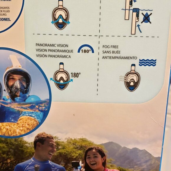 Ocean Reef Aria Full Face Anti Fog Dry Snorkel Mask size SM - Picture 4 of 6